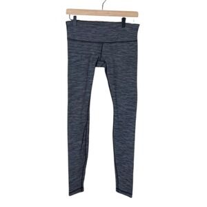 Lululemon Wunder Under Leggings Size 6 Variegated Knit Heather Gray Active